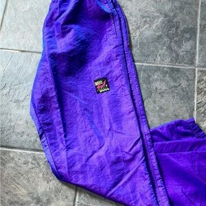 Vintage Oakley Surf Thermonuclear Protection Purple Iridescent Neon Pants Sz S